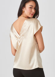 Satin Cap Sleeve Top 1