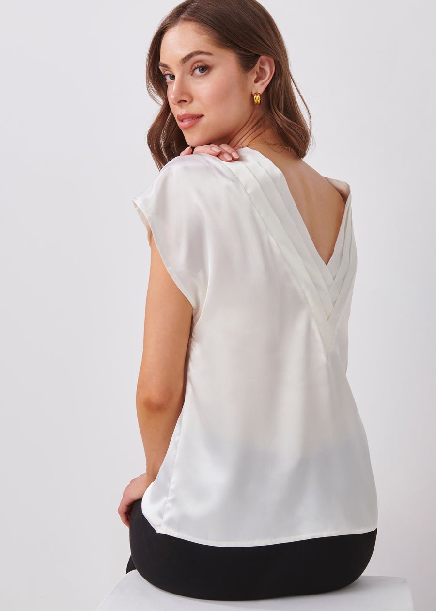 Satin Cap Sleeve Top 14