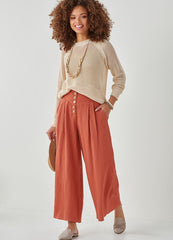 Wide Leg Gauze Pant