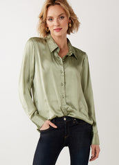 Classic Satin Button Shirt