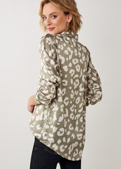 Cheetah Printed Button Shirt