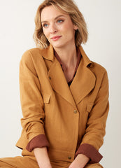 Emily Linen Moto Jacket