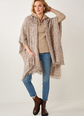 Boucle Open Front Cape