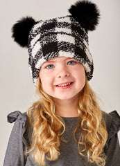 Plaid Pompom Beanie