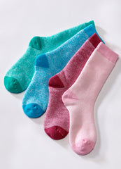 Plush Melange Crew Socks